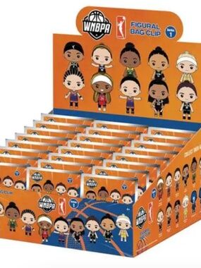 WNBA WNBPA 3D Figural Foam Bag Clips Series 1 Mystery Pack Display Box of 24